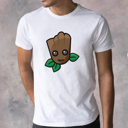 Summer The New T-shirt Cute Bady Cartoon Groot Printed Man T Shirt Milky Way Guardian Super Hero Harajuku Fashion Anime Tops Tee