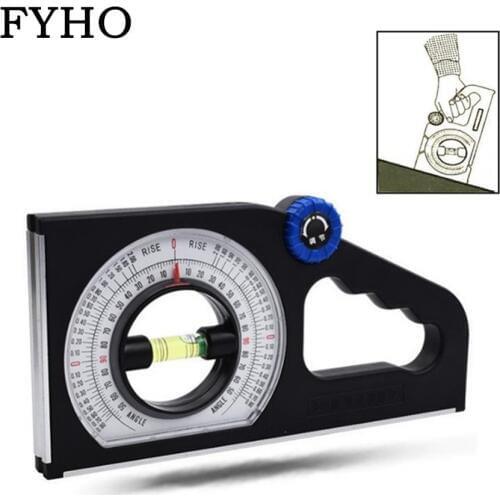 Multifunctional Slope Measuring Instrum Protractor Horizontal Angle Ruler With Track Magnetic Protractor Slope Measure Tool HY09