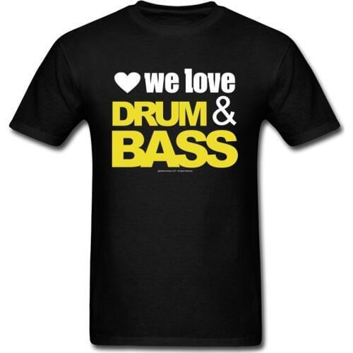 We Love Drum Bass T-shirts Short Sleeve Family New Arrival Men ostern Day Tops Shirts Family Tee Shirt Crewneck Cotton