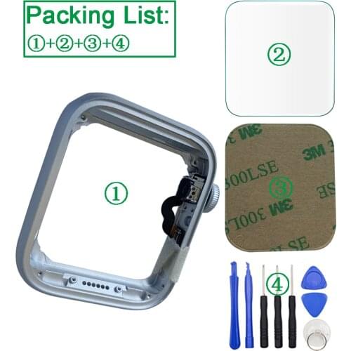 1Pcs With Side Roller Digtal Crown Aluminum Middle Frame Bezel Body Plate Chassis For Apple Watch Series 4 5 40mm 44mm