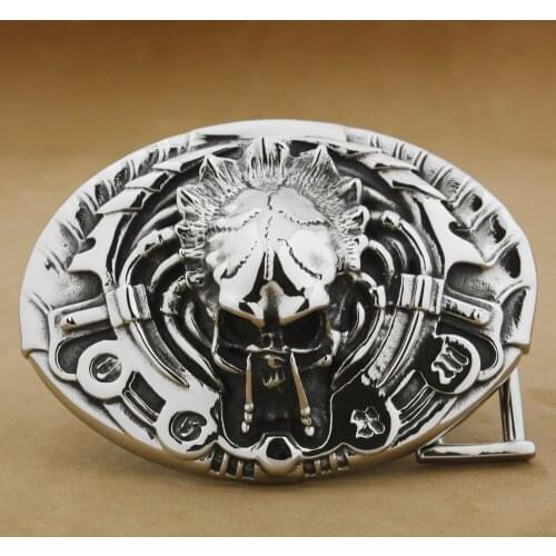 Huge & Heavy 316L Stainless Steel Handmade AVP Predator Mens Belt Buckle 10A01
