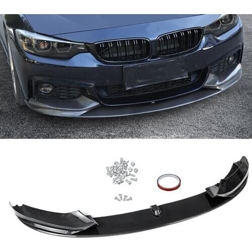 Front Bumper Spoiler Trim For 2014-2020 BMW F32 F33 F36 4 Series M Sport Carbon Fiber Auto Lip Splitter Car Exterior Body Kits