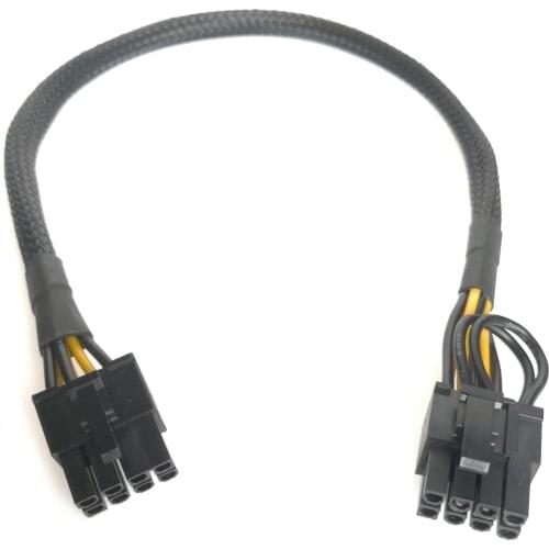 PC PSU PCI-E 8-pin 8pin Male GPU Video card power cable cord 18AWG 30cm for Dell T5810 T3610 T5610 T7600 T7610 Computer