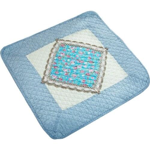 All Cotton Pure Cotton Pastoral Breathable Dining Chair Cushion Fabric Cushion Office Computer Chair Cushion Universal