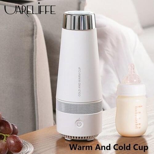 Portable Heating And Cooling Cup Smart Car Office Kettle Warmer Cooler Stainless Steel Water Warmer Bottle For Summer Outdoor