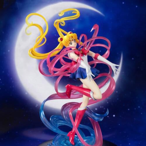 Japanese Anime Figure Moon Crystal Power Transformation Kawaii Girl Action Figure Pvc Model Doll Toy Desk Decor Kids Toys