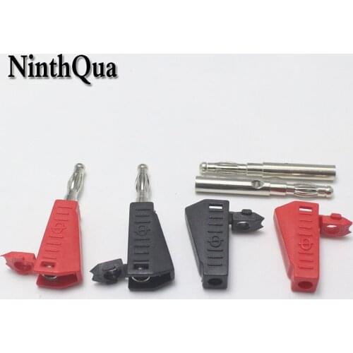 2pcs 4mm Banana Plug Connector Jack For Speaker Amplifier Test Probes Terminals Cooper Connectors