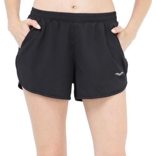MIER Womens Workout Running Shorts Quick Dry 3 Inches Active Shorts, Zipper Pockets, Stretchy Liner
