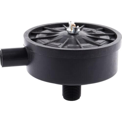 1/2" PT Male Thread Black Plastic 10cm Dia Filter Silencer for Air Compressor