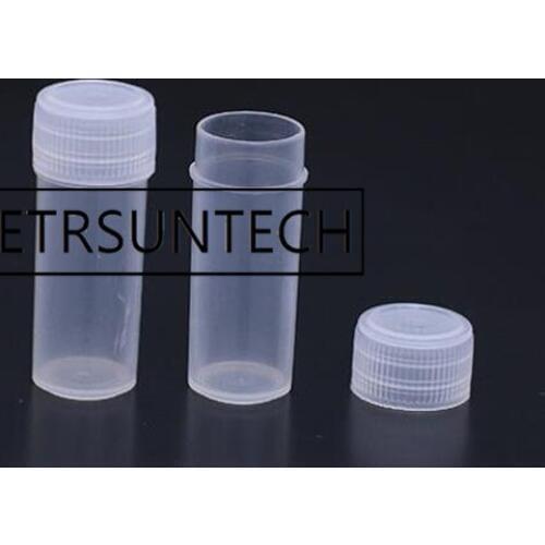 1000pcs/lot 5ml Plastic Pill Bottle Empty Containers Storage Bottle Sample Vials With Lid For Test