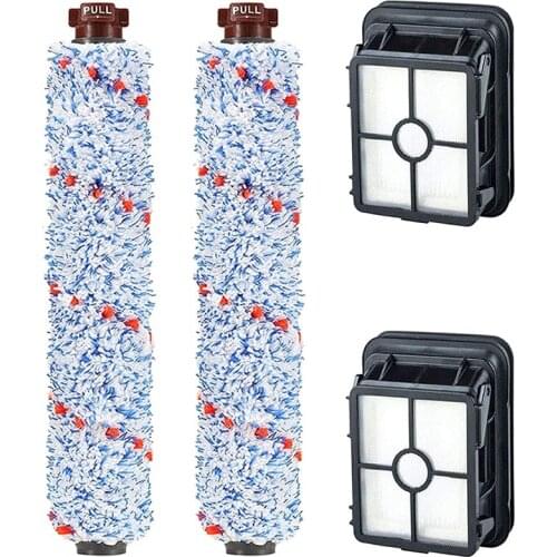 1868 Multi-Faceted Brush Rolls and 1866 Filters, Suitable for Bissell Crosswave 1785 2306 Series Vacuum Cleaners