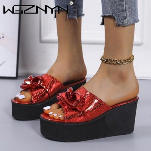 2021 Summer Beach Sandals Womens Fashion Casual Shoes Flip Flops Outdoor Slippers Platforms Wedges Sandalias Chaussure Femme