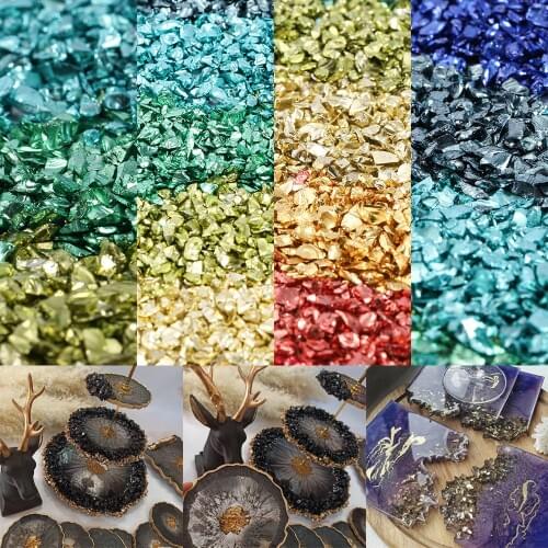 20g/lot Multicolor Small Stones Broken Glass Nail Gravel Glitter Rhinestone for DIY Epoxy Resin Filler Pendant Jewelry Making