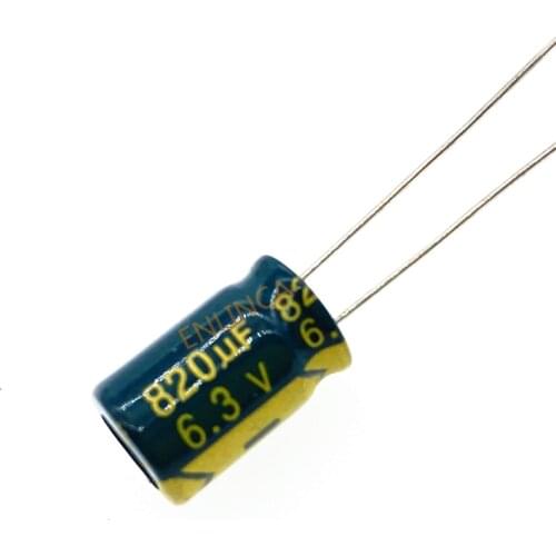 50pcs/lot 6.3V 820UF 8*12 high frequency low impedance aluminum electrolytic capacitor 820uf 6.3v 20