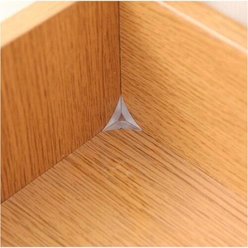 50pcs Wardrobe cabinet drawer dustproof corner crystal angle dust stopper rubber