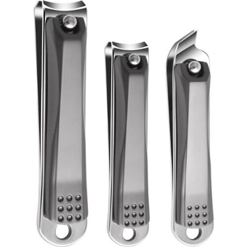 60Pcs/Lot Black Nail Clippers Trimmer With Nail File Nail Edge Cutter Stainless Steel Nail Toe Clipper Manicure Tools HA2213