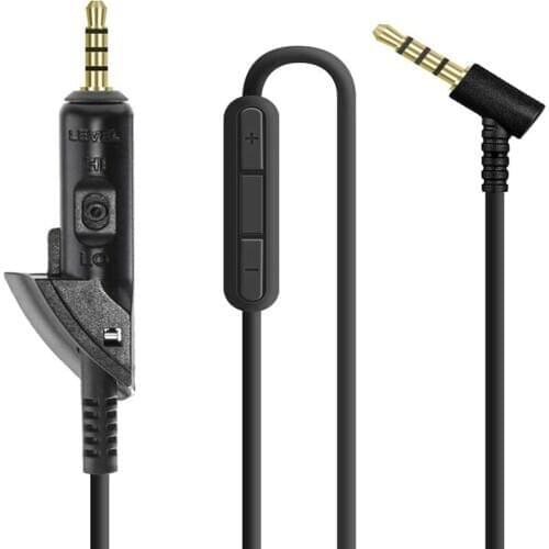 100pcs Audio Cable for Bose QuietComfort15 QC15 Headphone Replacement Cable with Mic Volume Control 5ft 3.5mm plug