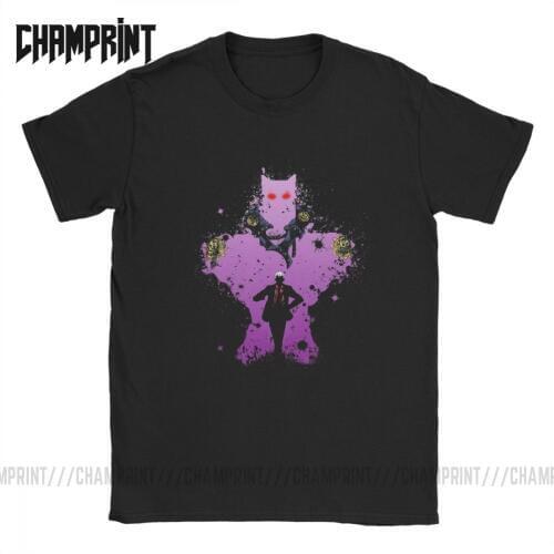 Yoshikage Kira Bite The Dust Jojos Bizarre Adventure Men T Shirts Anime Manga Kujo Tees Short Sleeve T-Shirt Pure Cotton Tops
