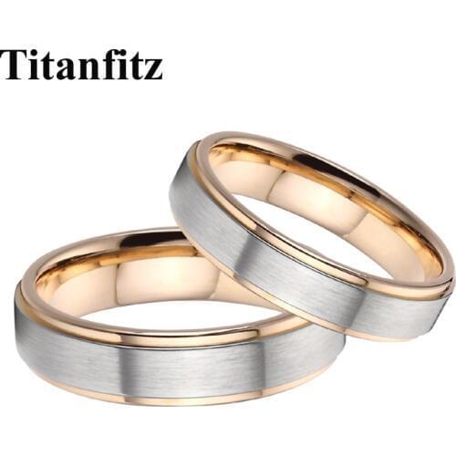 Love Alliances Classic Marriage promise wedding rings set for couples men and women gift titanium stainless steel Mens Ring