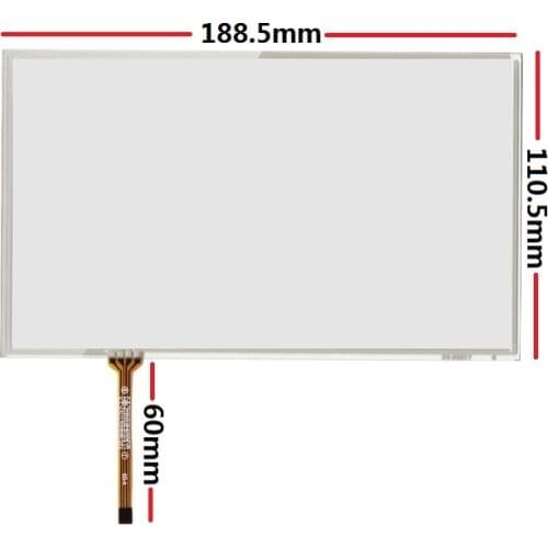 New 8 inch touch screen for car navigation GPS/DVD touch screen external screen 188.5*110.5mm