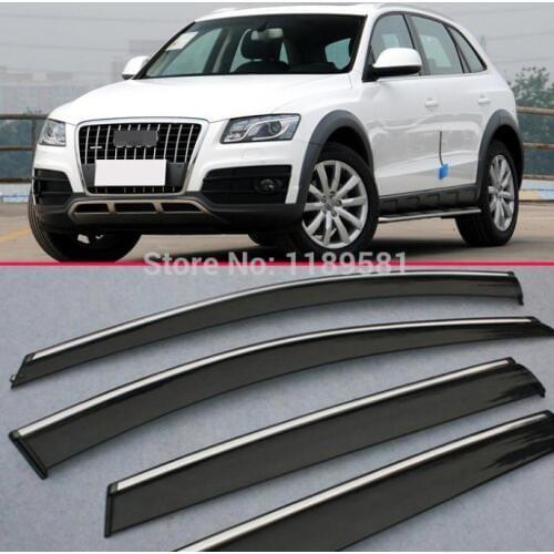 Plastic Exterior Visor Vent Shades Window Sun Rain Guard Deflector For AUDI Q5 2010 2011 2012 2013 2014 2015