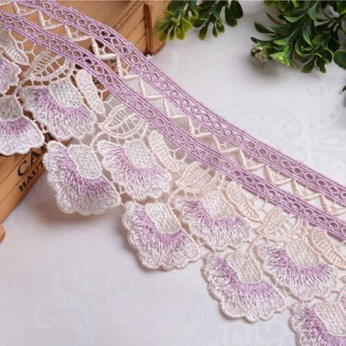 QGVLish 13M/lot 10.5cm Wide Embroidery Curtain Lace Trims DIY Sewing Cushion Skirt Costumes Sofa Edge Dedcor Lace Ribbon Belt