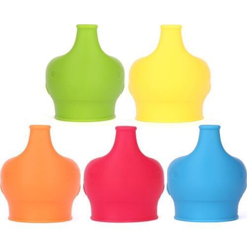 Silicone Sippy Lids for Baby Drinking Converts Any Cup or Glass to a Cup Makes Drinks Spillproof