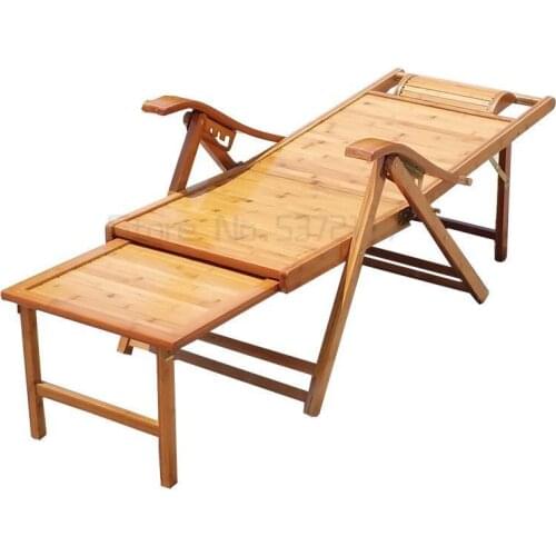 Recliner folding lunch break bamboo recliner bamboo rocking chair household nap cool chair chair solid wood back chair