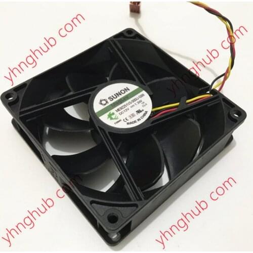 SUNON ME92251V3-000U-G99 DC 12V 1.3W 90x90x25mm 3-Wire Server Cooling Fan