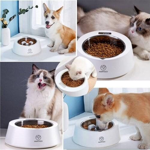 Smart Weighing Dog Slow Feeder Pet Dog Bowl Slow Feeder Dog Food Bowl Cat Pet Feeder Non-slip Anti-swallowing Bowl Pet Products