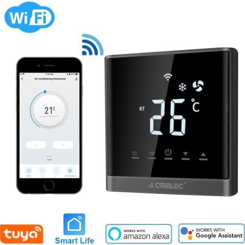 Tuya Air Conditioner Smart WIFI Thermostat For Google Home /Alexa Central Room Temperature For Adjustable Digital Thermostat