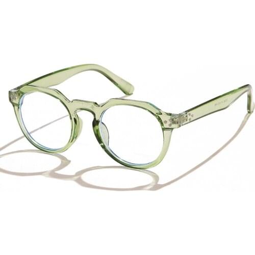 Vintage Fashion Anti Blue Light Round Rivet Glasses Men Women Myopia Prescription Eyeglasses Frames Small Optical Eyewear