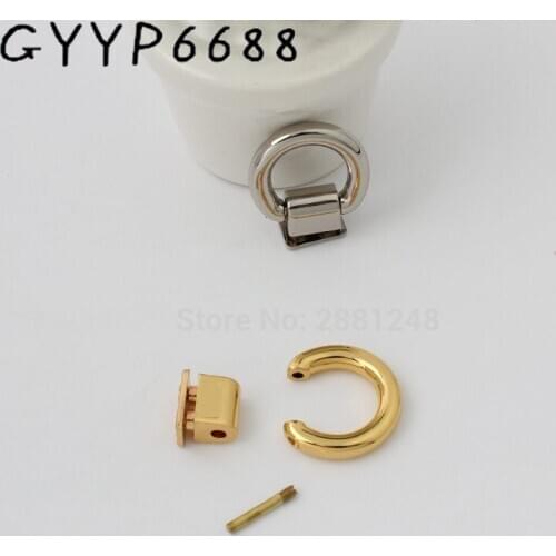 15mm Deep gold high quality Simple metal fitting hardware handbag/bags cap clasp square buckle screw connector bag hanger