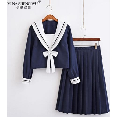 Japanese School Uniforms Sexy Collage Student Navy Sailor Party Cosplay Costume Short Sleeve JK Suit School Girls Pleated Skirts