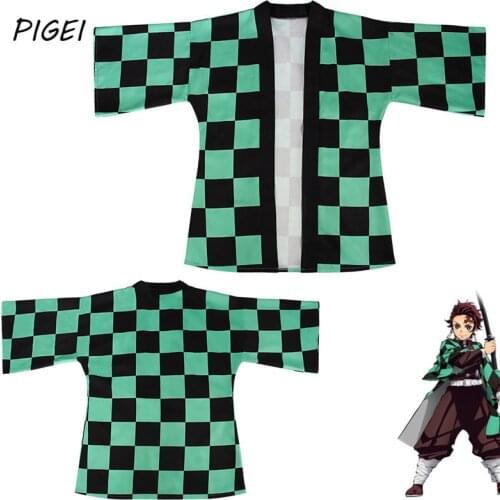 Anime Demon Slayer Kimetsu No Yaiba Zenitsu Nezuko Shinobu Cosplay Costume Women Kimono Haori Yukata Plus Size Top Halloween Men