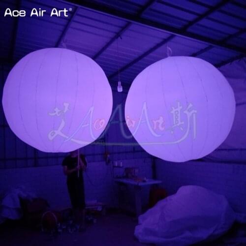 1.2 m diameter Balloon Giant Inflatable advertising LED light Ball,ceilling sphere with blower lights for club bar entertainment