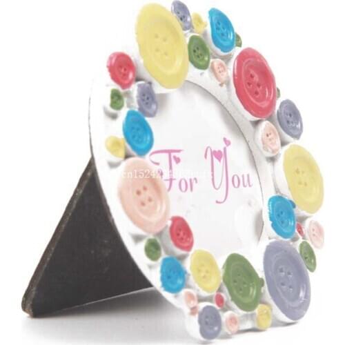 100pcs Resin Photo Frame Round Button Picture Frames Cute as a Button Home Decor Creative Gift DHL Fedex Free Shipping