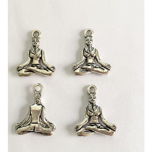 12pcs/lot 3D do yoga DIY Handmade Women Pendant Necklace Bracelet Earrings Accessories Charms Findings Jewelry Making Supplies