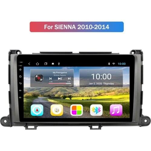 Android 10.0 System Quard Core 2G+32G WIFI HD 1024*600 Car GPS Nagavition For TOYOTA Sienna XL30 2010-2014 Car Multimedia Player