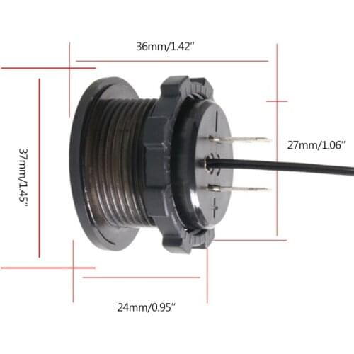 Dual Round Display Temperature Voltmeter Digital Voltage Measurement Modified Automotive Voltage Test Display Meter 7XEA