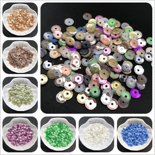 10g 6mm Dull Matt Color Cup PVC Sequins Glitter Paillettes For Clothes,Hat,Shoes.Kids DIY.Crafts Handmade Accessory Wholesale