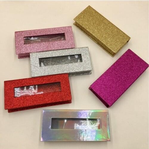 Glitter lashes box empty dramatic Hard Magnetic cardboard packing 10pcs/lot box have free trays