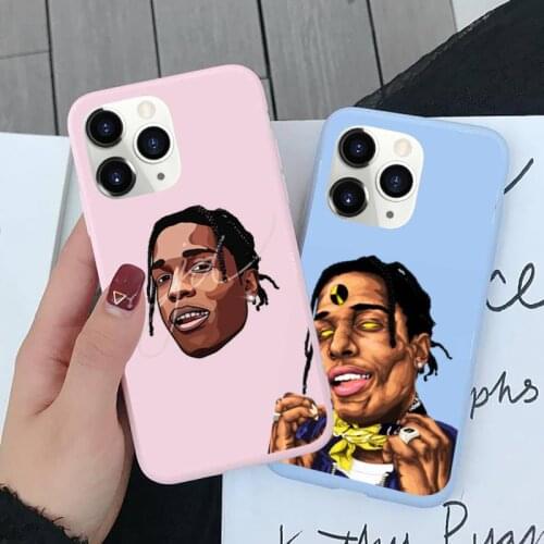 ASAP Mob Asap Rocky Rapper Phone Case Candy Color for iPhone 11 pro XS MAX 8 7 6 6S Plus X 5S SE 2020 XR