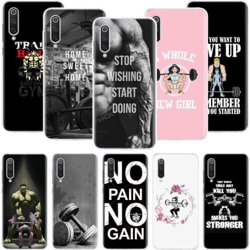 Bodybuilding Gym Fitness Phone Case For Xiaomi Redmi Note 10 9 8 Pro 9S 8 8T 7 6 5 6A 7A 8A 9A 9C 4X S2 K20 K30 Art Cover Coque