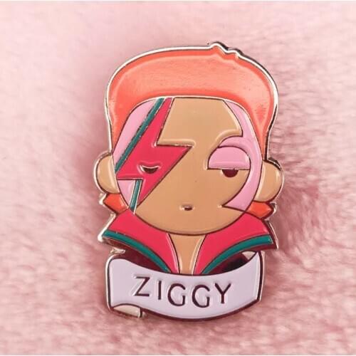 David Bowie Ziggy Pin Perfect for Nostalgic Fan of Space Oddity