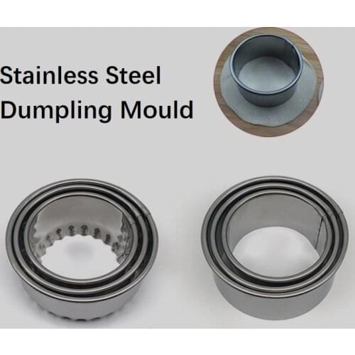 3Pcs Round/Flower Shaped Dough Cutting Tool Kitchen Gadgets Stainless Steel Dumplings Cutter Portable Dumplings Wrappers Molds