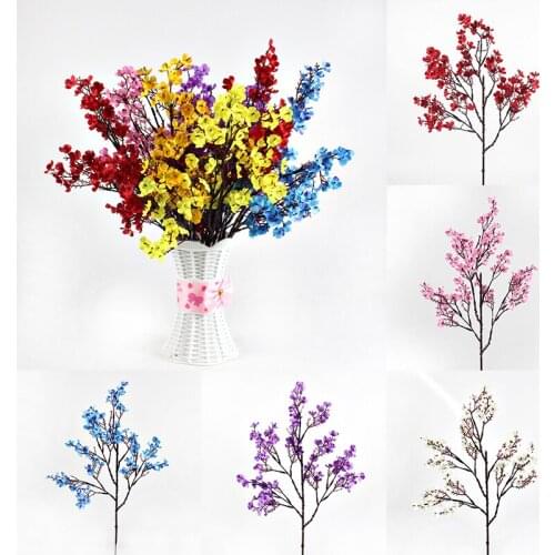 Gypsophila Artificial Flower Multicolor Branches High Quality Baby Breath Fake Flower Long Bouquet Home Office Wedding Decor
