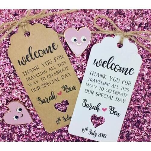 Custom destination wedding welcome thank you HANGOVER KIT Gift Tags wine Bottle Guest Labels birthday booking Cards
