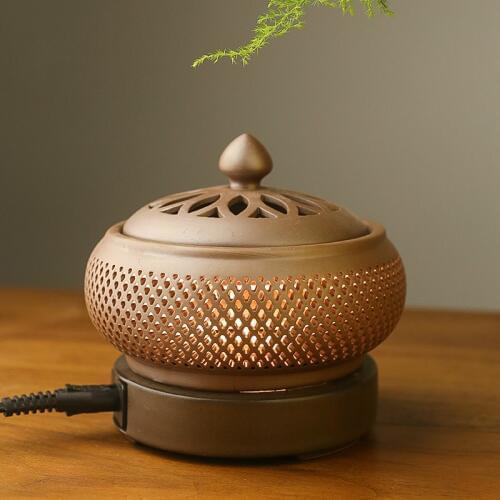 Ceramic Incense Burner Insence Holder Vaper Smoke Arabic Electric Incense Holder Incienso Quemador Steam Disinfection AC50IB