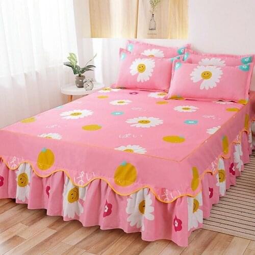 Summer Bedspread on The Bed European Style Wedding Bed Sheet Lace Bed Skirts Queen Size NewTypes King Size Home Textiles